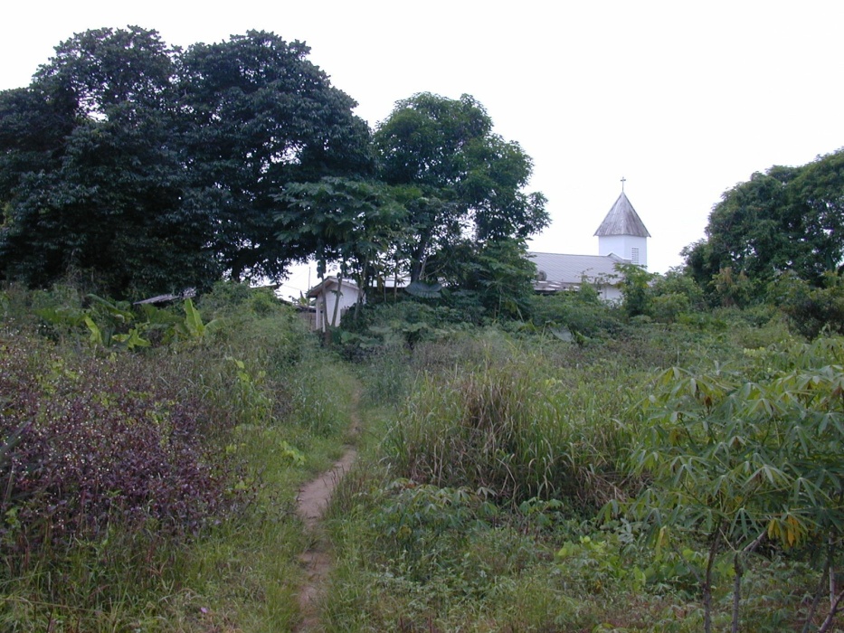 en descendant de la colline vers Mangamba